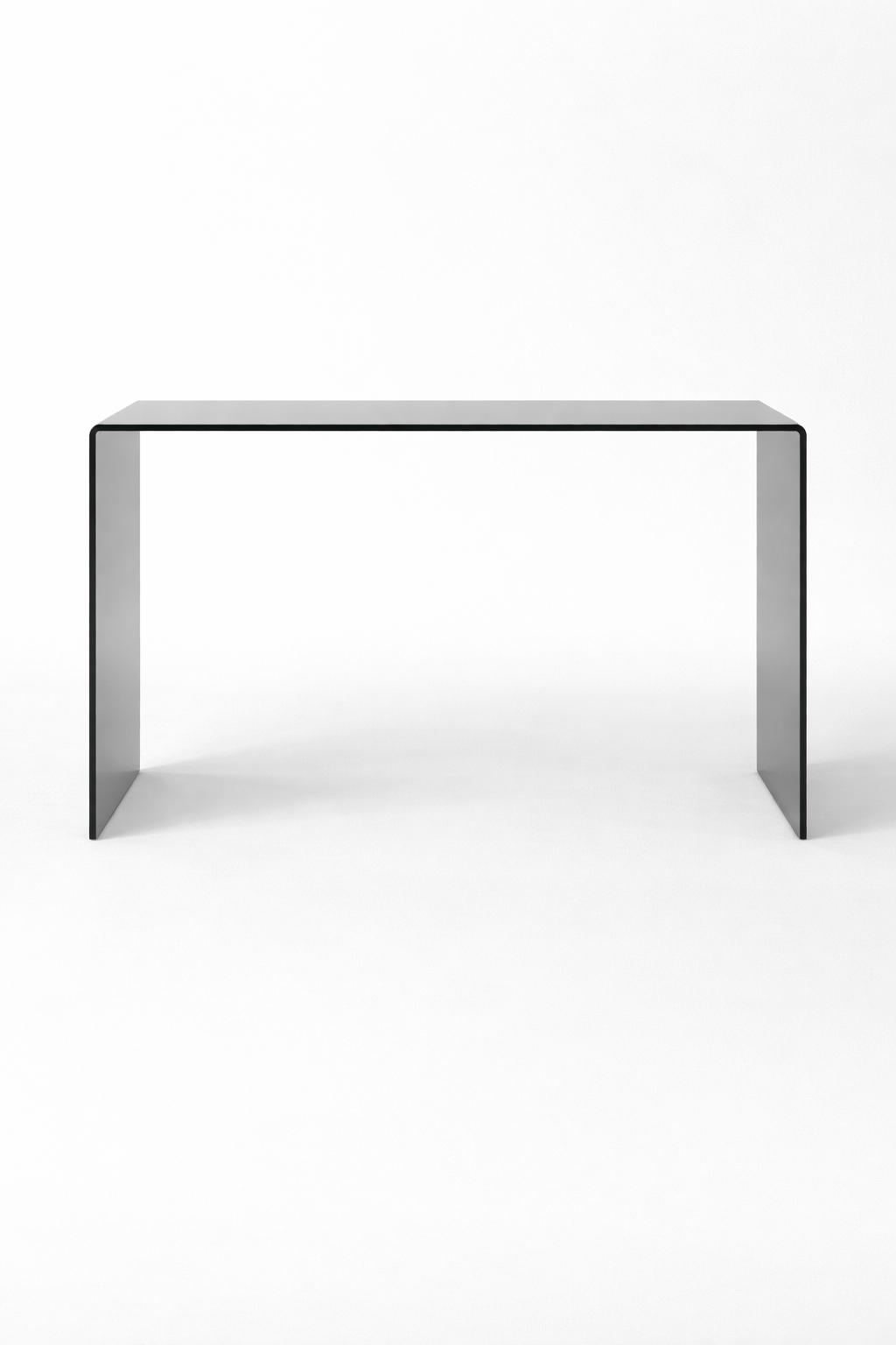 Tempered Glass Desk in Smoke Gray