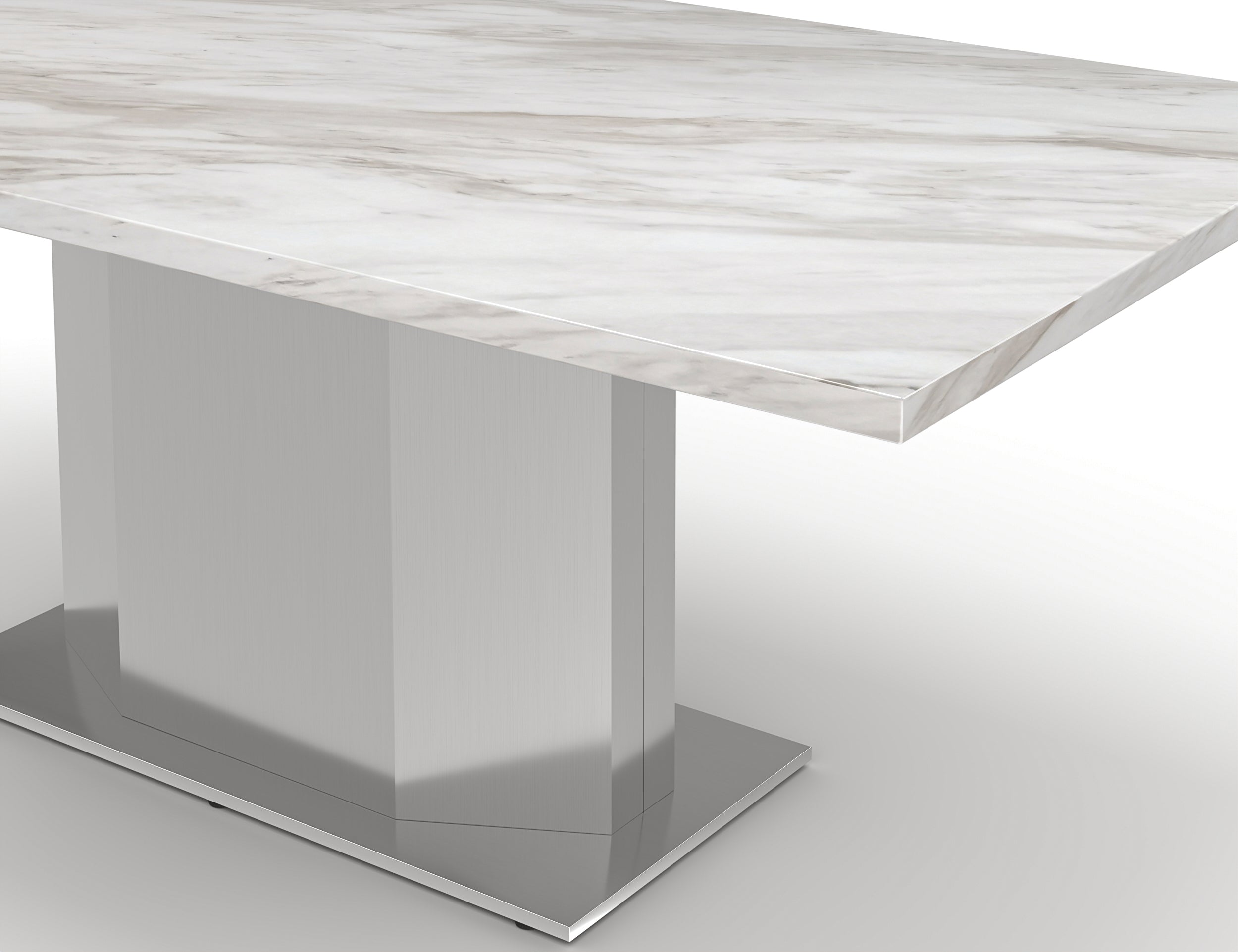 79" Rectangular Marble Dining Table