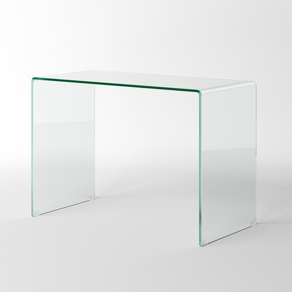 Tempered Glass Desk in Crystal Clear