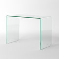 Tempered Glass Desk in Crystal Clear