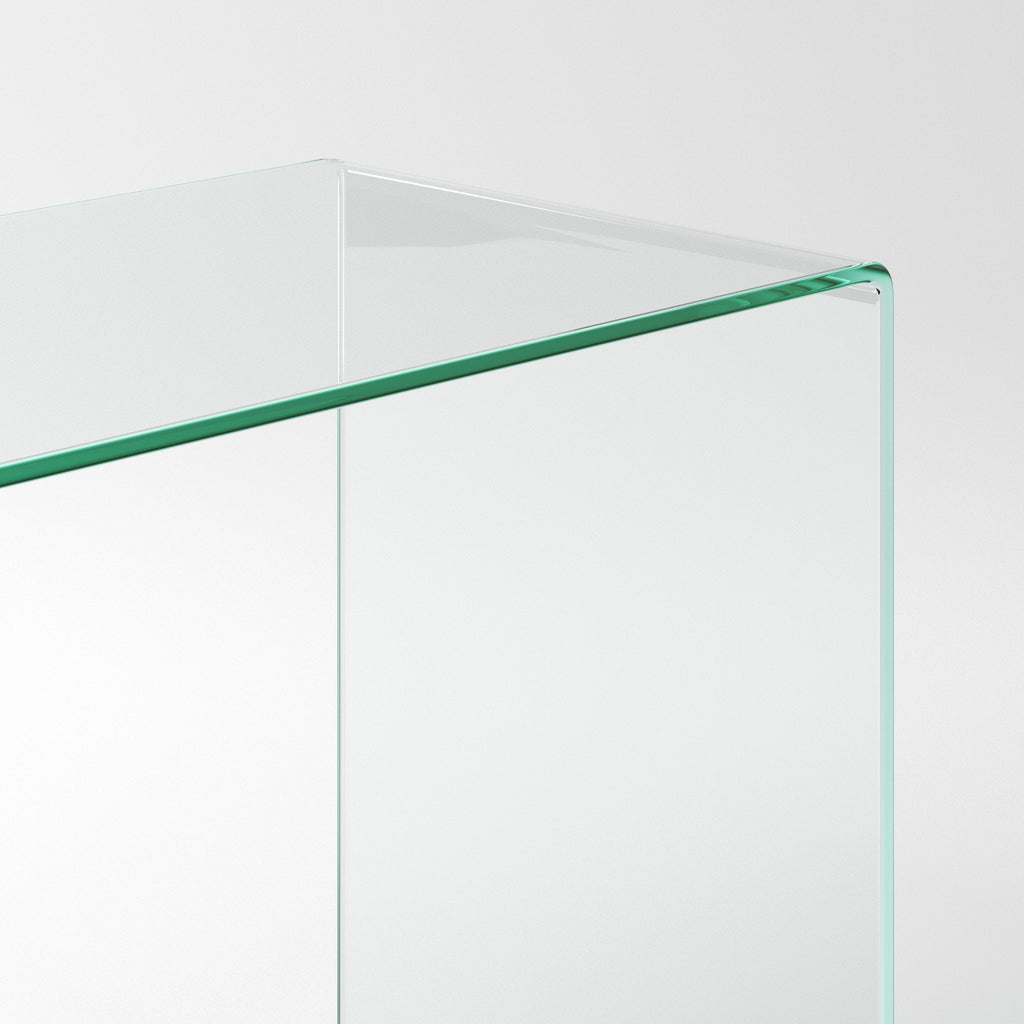 Tempered Glass Desk in Crystal Clear