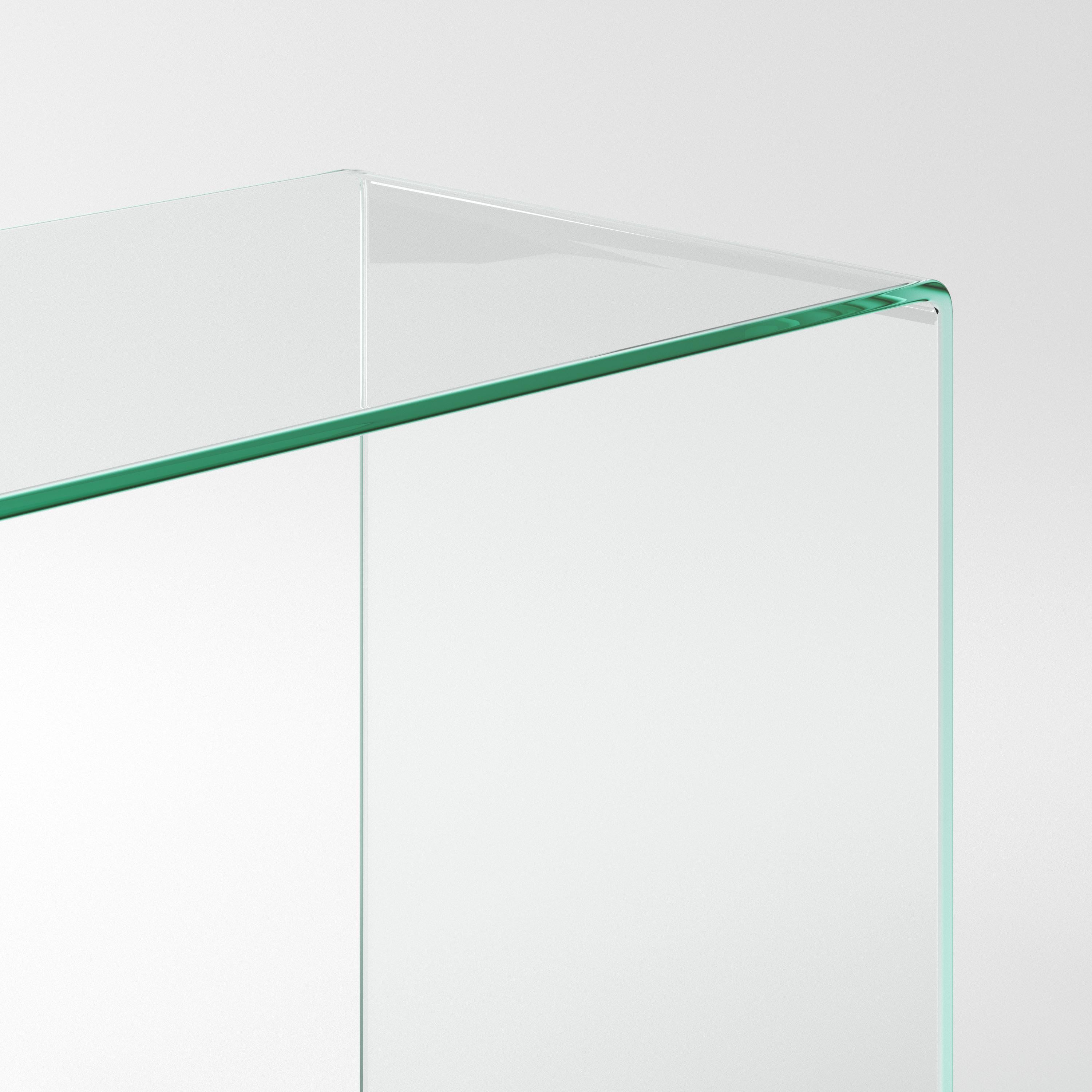 Tempered Glass Desk in Crystal Clear