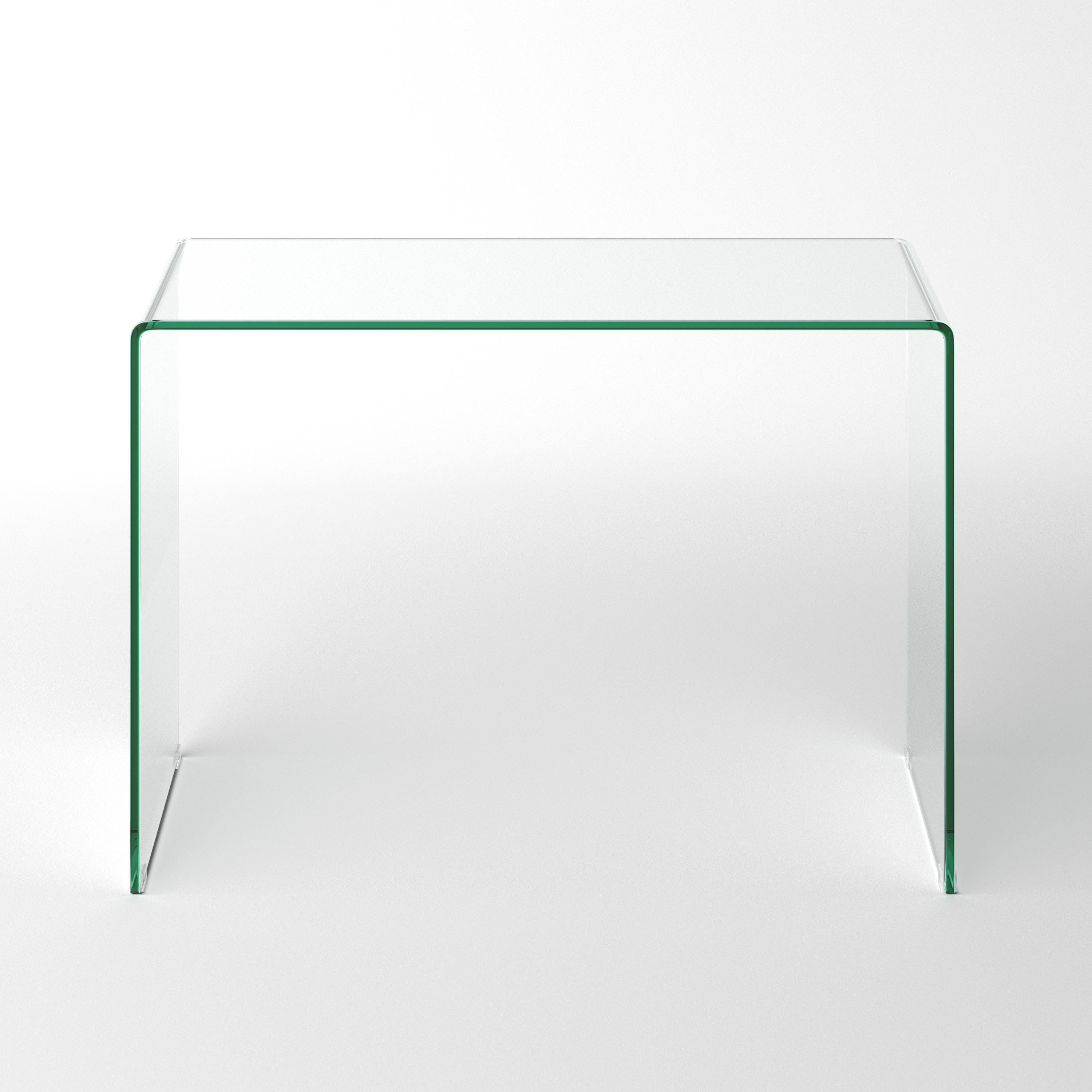 Tempered Glass Desk in Crystal Clear